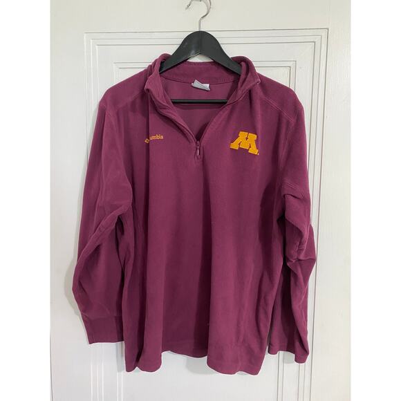 Minnesota Gophers Columbia Sportswear Fleece 1/4-Zip Women's L - Picture 1 of 6